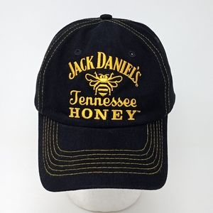 Jack Daniels Tennessee Honey logo adjustable hook / loop strapback hat cap